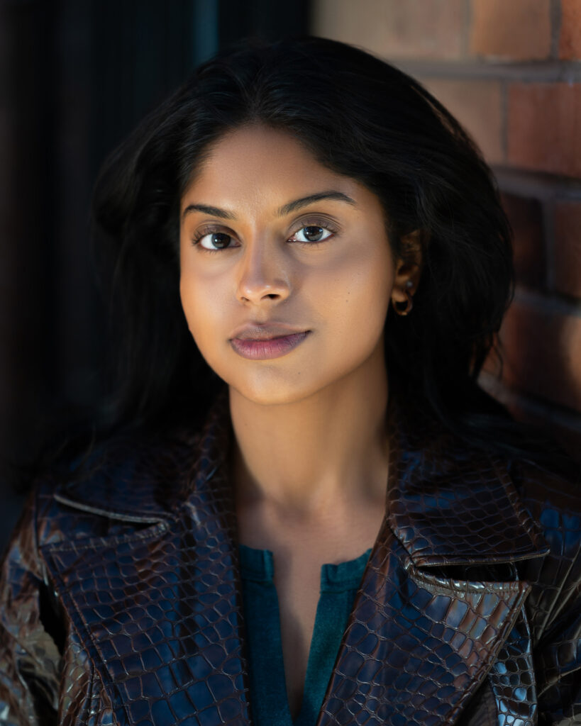 Professional headshots of Prachi Chauhan, highlighting her expressive features and versatility as an actor, known for her roles in Bollywood films.
