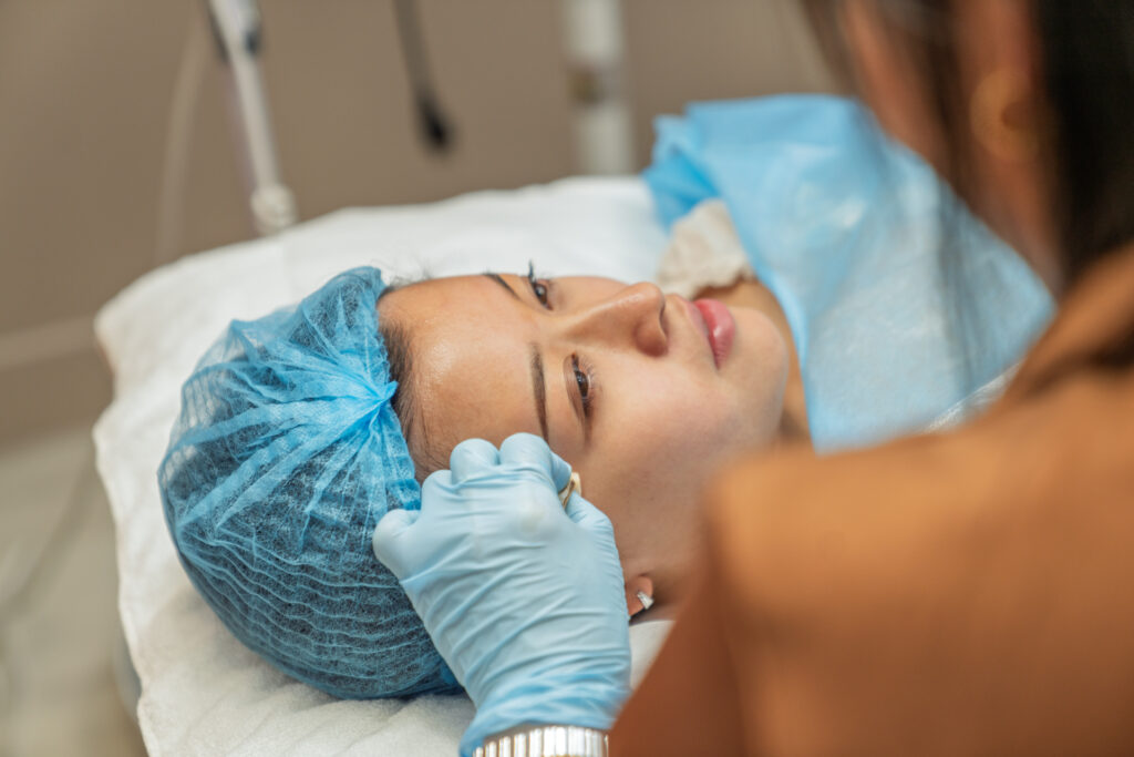Professional branding photo of microblading process at AVA Permanent Makeup & Spa, captured by Art of Portraits - West Hills, CA