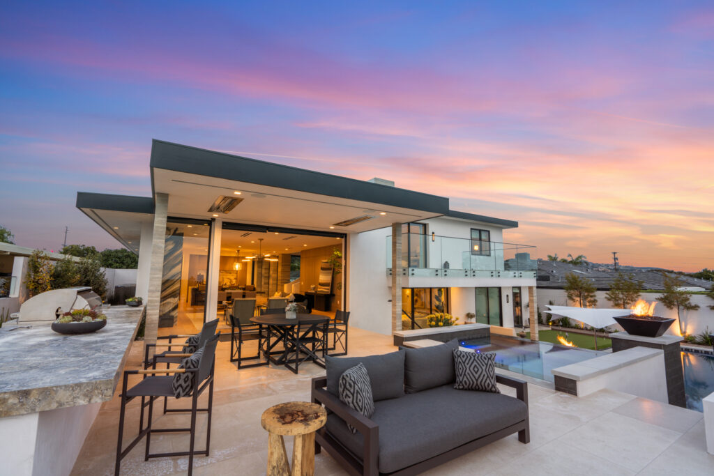 Luxury backyard with pool in Orange County, CA—captured by Art of Portraits® for upscale real estate photography and outdoor lifestyle marketing.