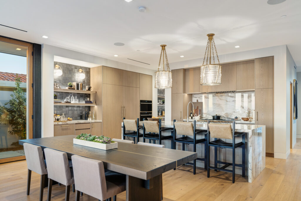 Luxurious kitchen in Newport Beach, CA—captured by Art of Portraits® for high-end real estate photography in Orange County.